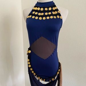 Navy blue dance costume